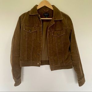 American Eagle Outfitters Camel Corduroy Jacket Size S. Snap Closure